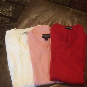 3 medium sweater vests